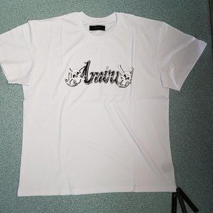 Amiri Men Logo Print White T-Shirt